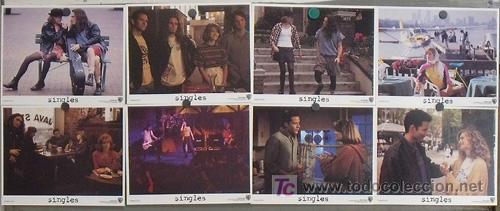 Cine: LL22 SINGLES MATT DILLON BRIDGET FONDA SET 8 FOTOCROMOS ORIGINAL AMERICANO