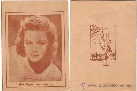 Cinema: 0056 - JEAN ROGERS - METRO GOLDWYN MAYER CON PUBLICIDAD LABORATORIOS EUPARTOL