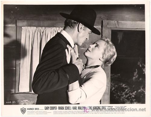 Cine: FCJ 11998D GARY COOPER MARIA SCHELL EL ARBOL DEL AHORCADO FOTO B/N ORIGINAL AMERICANA