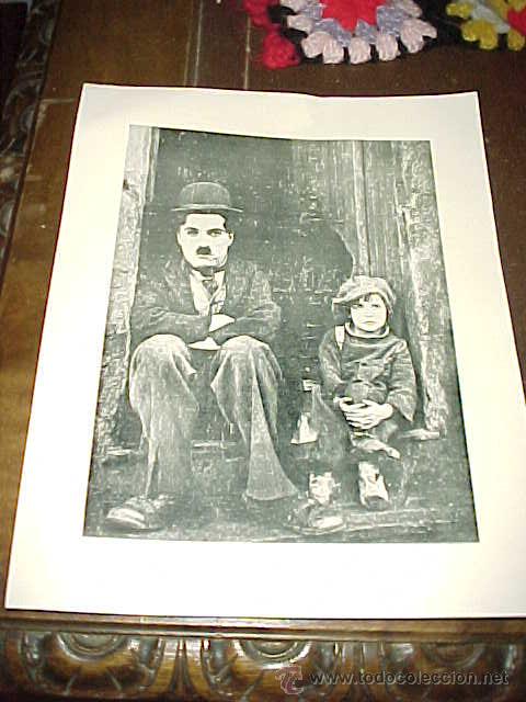 Cine: CHARLOT. CHARLIE CHAPLIN. LAMINA TAMA&Ntilde;O:27 X 21 CM.    *