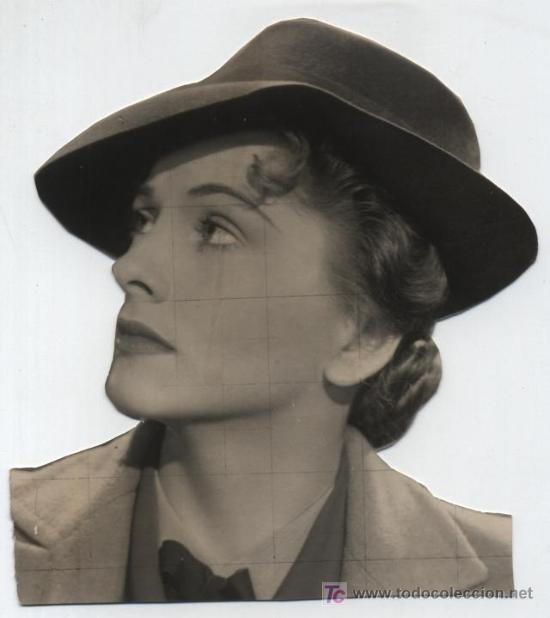 Cinema: Joan Fontaine . Foto recortada (12x10)