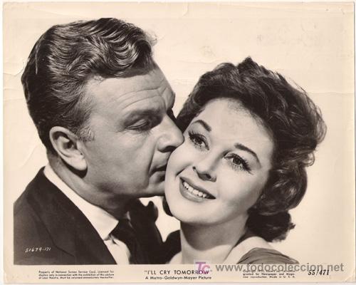 Cin&eacute;ma: FCJ 12460D SUSAN HAYWARD EDDIE ALBERT MA&Ntilde;ANA LLORARE FOTO ORIGINAL B/N AMERICANA