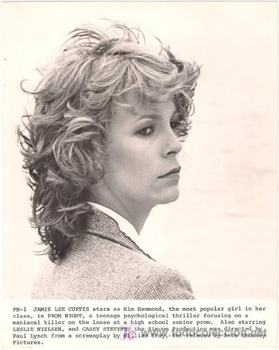 Kino: FCJ 4165 JAMIE LEE CURTIS PROM NIGHT FOTO ORIGINAL B/N AMERICANA