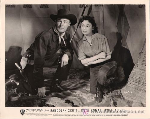 Cin&eacute;ma: FCJ 13744D RANDOLPH SCOTT RUTH ROMAN COLT 45 FOTO ORIGINAL B/N AMERICANA