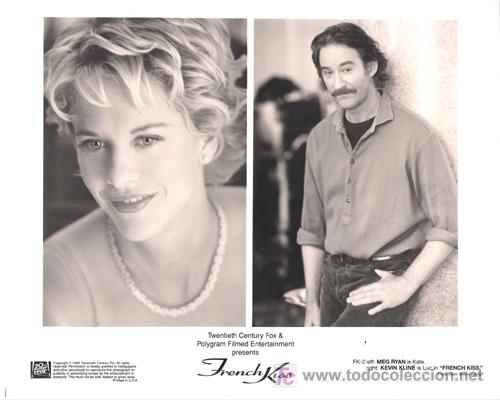 Cin&eacute;ma: FCJ 4275 MEG RYAN KEVIN KLINE FRENCH KISS FOTO ORIGINAL B/N AMERICANA