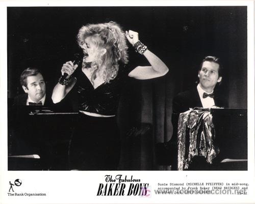 Kino: FCJ 4579 LOS FABULOSOS BAKER BOYS MICHELLE PFEIFFER JEFF BEAU BRIDGES FOTO B/N ORIGINAL INGLESA