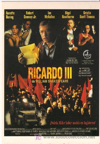 Cine: MEM138 col. memory RICARDO III IAN MCKELLEN SHAKESPEARE 10x15 cm POSTAL A ELEGIR 13x10&euro;- 50x30&euro;