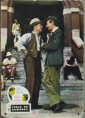 Kino: ME63 FORJA DE HOMBRES SPENCER TRACY MICKEY ROONEY FOTOCROMO CARTON ORIGINAL ESPA&Ntilde;OL