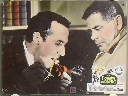 Kino: MF95 LA TRAMPA DEL DINERO GLENN RICARDO MONTALBAN FOTOCROMO CARTON ORIGINAL ESTRENO