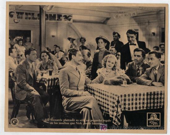 Cinema: Una Mujer difamada. Fotocromo (19,5x24,5) de M.G.M. Con Jean Harlow y Spencer Tracy.