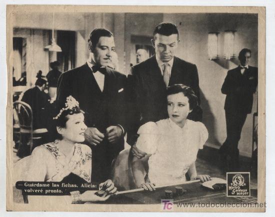 Cinema: Ha desaparecido un hombre.Fotocromo (19,5x24,5) de M.G.M.Con Margaret Lindsay y Bruce Cabot