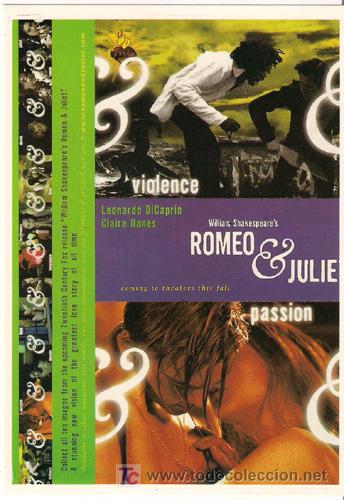 Cine: SCO023 col. cinemascope ROMEO AND JULIET DI CAPRIO DANES 10x15 cm POSTAL A ELEGIR 13x10&euro; - 50x30&euro;