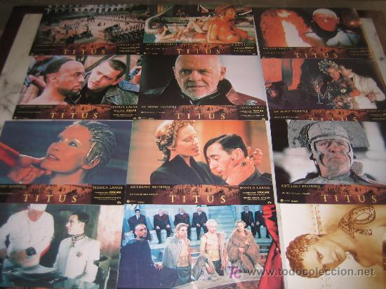 Cine: titus - shakespeare - anthony hopkins jessica lange - coleccion 12 fotocromos del estreno