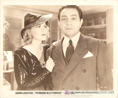 Cin&eacute;ma: FCJ 4802 EDWARD G ROBINSON CLAIRE TREVOR THE AMAZING DR CLITTERHOUSE FOTO B/N ORIGINAL AMERICANA