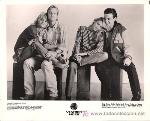 Cin&eacute;ma: FCJ 4811 KIEFER SUTHERLAND MEG RYAN TIERRA PROMETIDA FOTO B/N ORIGINAL AMERICANA