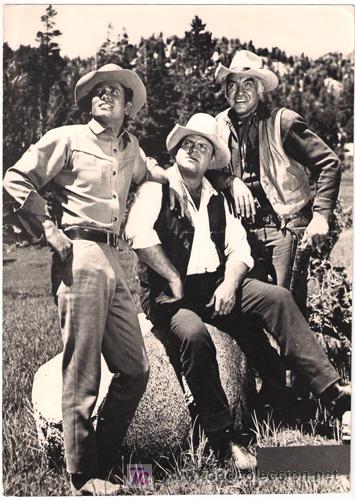 Cin&eacute;ma: FCJ 4903 MICHAEL LANDON LORNE GREENE BONANZA FOTO ORIGINAL B/N ESPA&Ntilde;OLA
