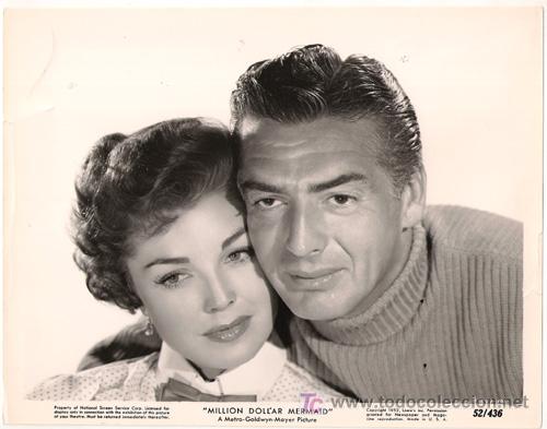 Cine: FCJ 13289D ESTHER WILLIAMS VICTOR MATURE LA PRIMERA SIRENA FOTO B/N ORIGINAL AMERICANA