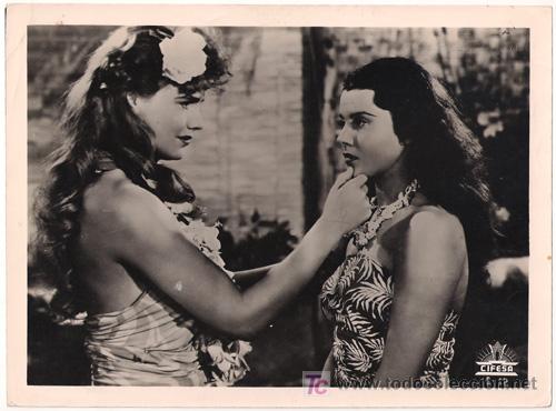 Cin&eacute;ma: FCJ 5233 FRANCES FARMER AL SUR DE PAGO PAGO CIFESA FOTO ORIGINAL B/N ESPA&Ntilde;OLA