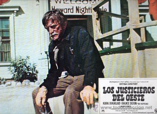 Kino: AFICHE. PELICULA LOS JUSTICIEROS DEL OESTE. 34 X 24 CM.