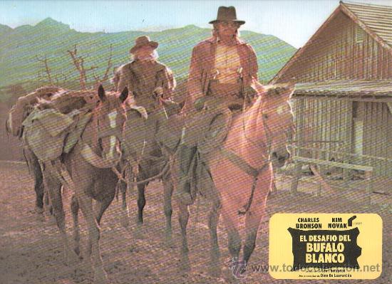 Kino: AFICHE. PELICULA EL DESAFIO DEL BUFALO BLANCO. 34 X 23 CM.