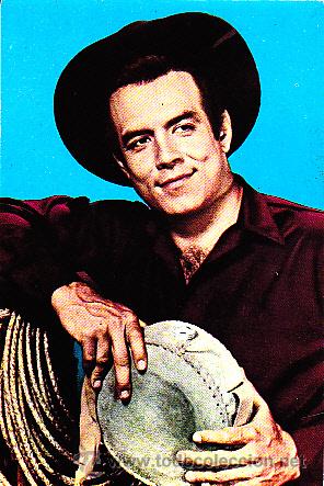 Kino: POSTAL PERNELL ROBERTS DE LA SERIE DE LA T.V. BONANZA