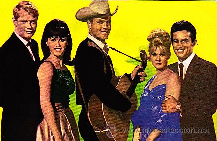 Cin&eacute;ma: POSTAL PROTAGONISTAS DE LA EPLICULA PALM SPRINGS WEECKEND  TROY DONAHUE
