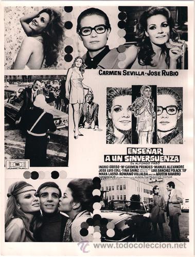Cine: FCJ 5718 ENSE&Ntilde;AR A UN SINVERGUENZA CARMEN SEVILLA FOTO B/N ORIGINAL ESPA&Ntilde;OLA