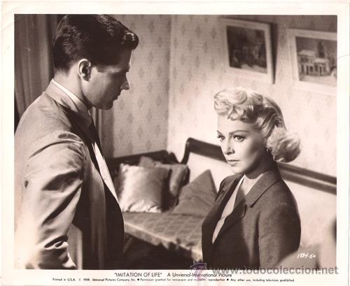 Kino: FCJ 14075D LANA TURNER JOHN GAVIN IMITACION A LA VIDA FOTO B/N ORIGINAL AMERICANA