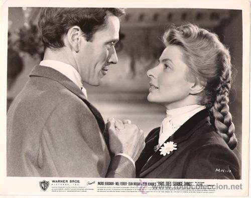 Cin&eacute;ma: FCJ 5864 INGRID BERGMAN MEL FERRER JEAN RENOIR ELENA Y LOS HOMBRES FOTO B/N ORIGINAL AMERICANA