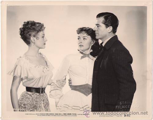 Kino: FCJ 5872 DANA ANDREWS DONNA RED DIANNE FOSTER TRES HORAS PARA VIVIR  FOTO B/N ORIGINAL AMERICANA