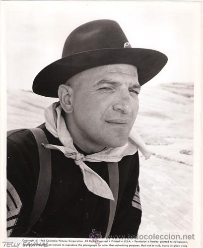 Kino: FCJ 5875 TELLY SAVALAS  FOTO B/N ORIGINAL AMERICANA