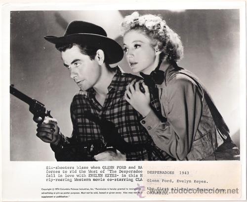 Kino: FCJ 5898 GLENN FORD EVELYN KEYES LOS DESESPERADOS FOTO B/N ORIGINAL AMERICANA