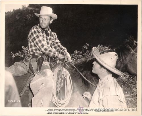 Cin&eacute;ma: FCJ 13855D ALAN LADD MARCADO A FUEGO FOTO B/N ORIGINAL AMERICANA