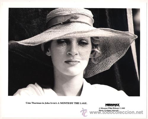 Kino: FCJ 6346 UMA THURMAN UN MES EN EL LAGO FOTO ORIGINAL B/N AMERICANA