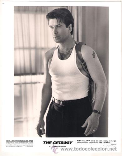 Kino: FCJ 6348 ALEC BALDWIN LA HUIDA FOTO ORIGINAL B/N AMERICANA