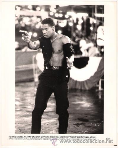 Cin&eacute;ma: FCJ 6381 DENZEL WASHINGTON RICOCHET FOTO ORIGINAL B/N AMERICANA