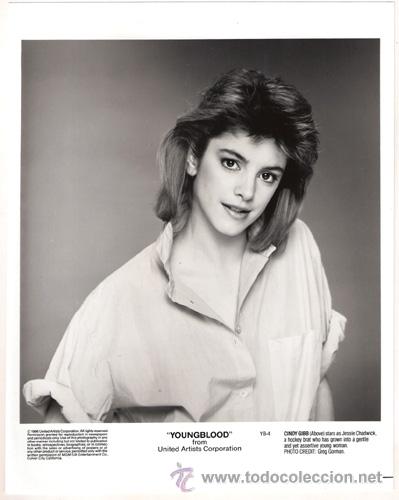 Kino: FCJ 6467  CINDY GIBB YOUNGBLOOD FOTO B/N ORIGINAL AMERICANA