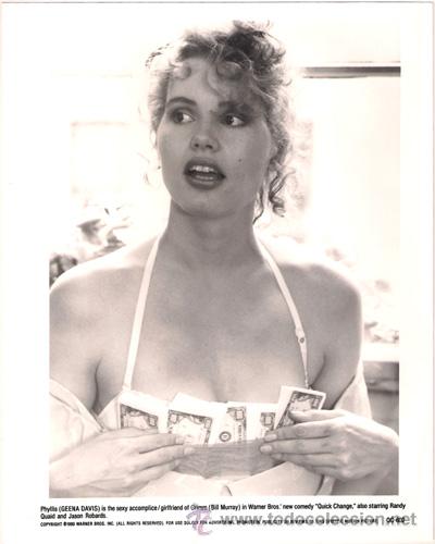 Kino: FCJ 6456 GEENA DAVIS QUICK CHANGE FOTO B/N ORIGINAL AMERICANA