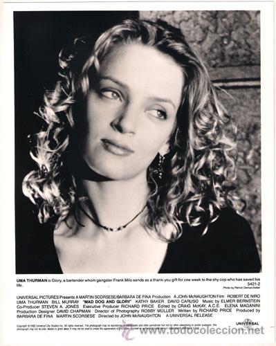 Kino: FCJ 6501 UMA THURMAN LA CHICA DEL GANGSTER FOTO B/N ORIGINAL AMERICANA