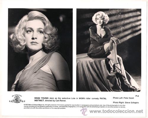 Kino: FCJ 6527 SEAN YOUNG DISTRACCION FATAL FOTO B/N ORIGINAL AMERICANA