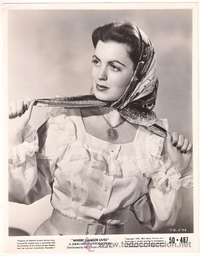 Kino: FCJ 12849D FAITH DOMERGUE WHERE DANGER LIVES FOTO B/N ORIGINAL AMERICANA