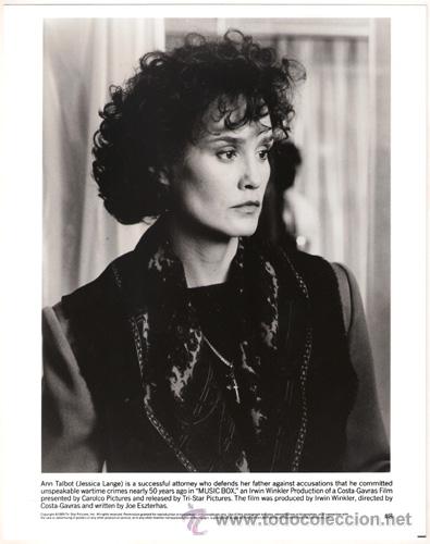Kino: FCJ 6573 JESSICA LANGE LA CAJA DE MUSICA FOTO B/N ORIGINAL AMERICANA