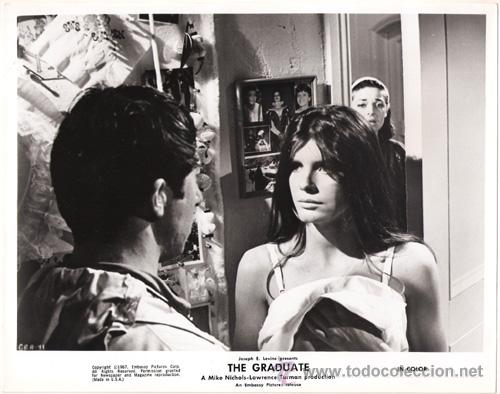 Cin&eacute;ma: FCJ 11983D DUSTIN HOFFMAN KATHARINE ROSS EL GRADUADO FOTO B/N ORIGINAL AMERICANA