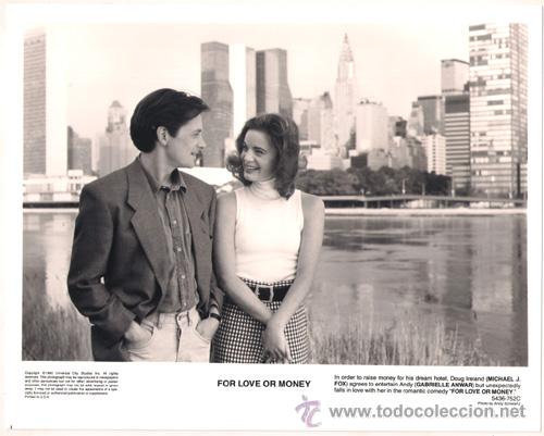 Cin&eacute;ma: FCJ 6818 MICHAEL J FOX GABRIELLE ANWAR CONSERJE A SU MEDIDA FOTO B/N ORIGINAL AMERICANA