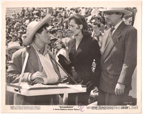 Kino: FCJ 6848 CYD CHARISSE SOMBRERO FOTO B/N ORIGINAL AMERICANA