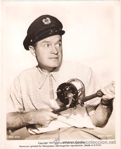 Kino: FCJ 12818D BOB HOPE PESCANDO FOTO B/N ORIGINAL AMERICANA