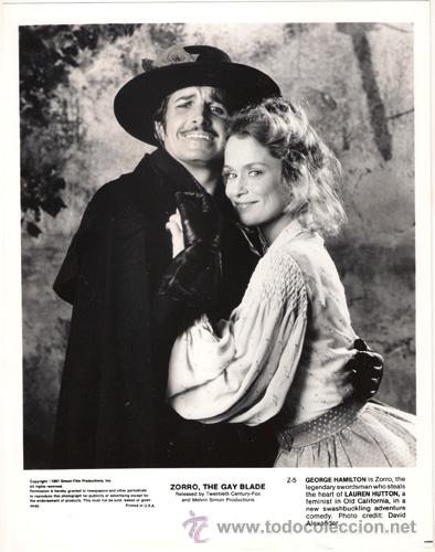 Kino: FCJ 6908 GEORGE HAMILTON LAUREN HUTTON ESTOS ZORROS LOCOS LOCOS LOCOS FOTO B/N ORIGINAL AMERICANA