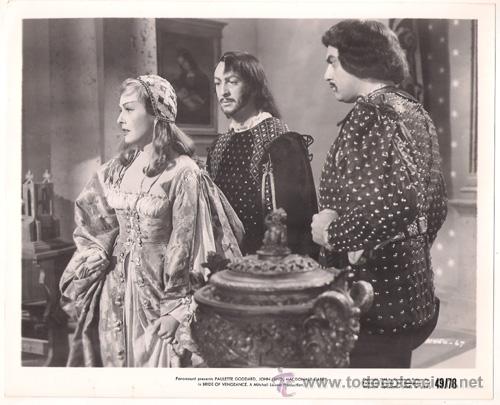 Kino: FCJ 7191 PAULETTE GODDARD LA MASCARA DE LOS BORGIA FOTO B/N ORIGINAL AMERICANA