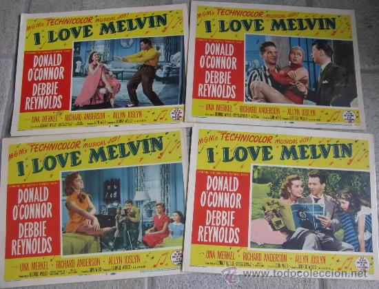 Cine: FOTOCROMOS ORIGINALES LOBBY CARDS  I Love Melvin Donald O'Connor Debbie Reynolds