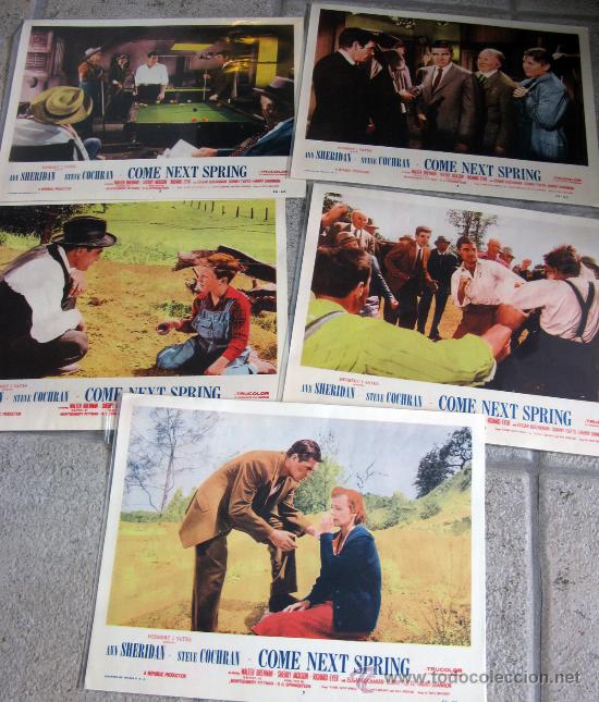 Cine: FOTOCROMOS ORIGINALES  LOBBY CARDS Come Next Spring Ann Sheridan Steve Cochran Walter Brennan